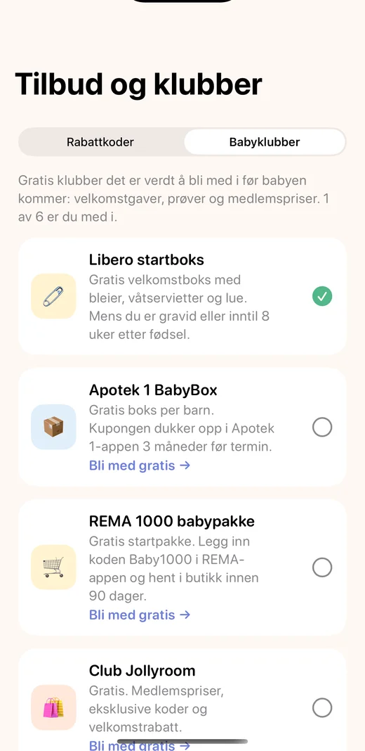 Babyklubber i Bebbi