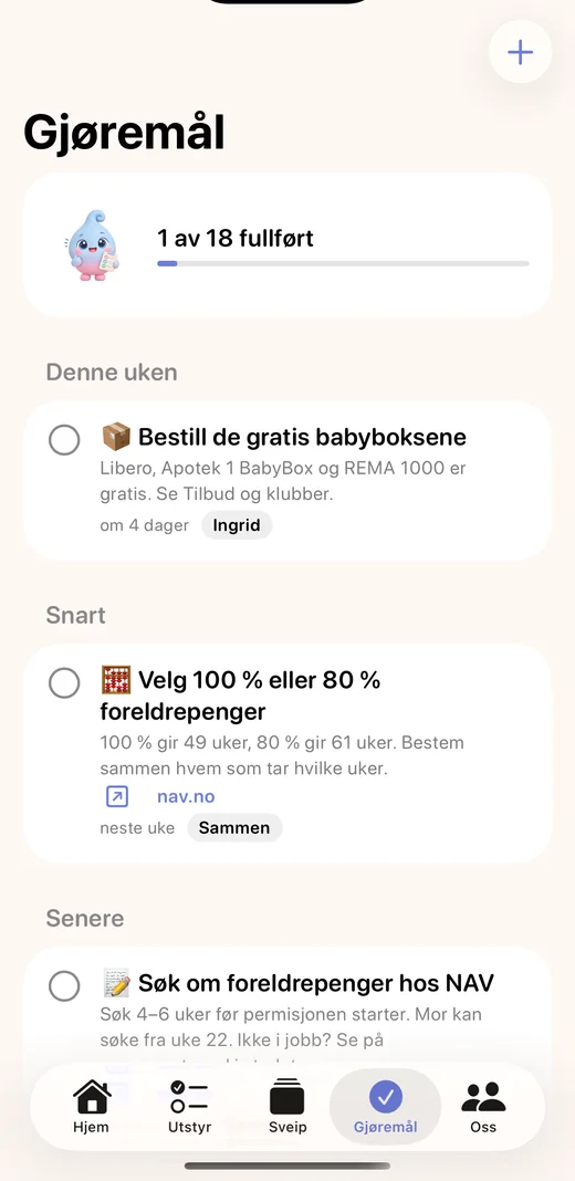 Gjøremål i Bebbi